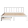 vidaXL Cadre de lit sans matelas blanc 160x200 cm bois de pin massif
