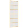 vidaXL Porte coulissante dor&eacute; 76x205 cm verre ESG d&eacute;poli et aluminium