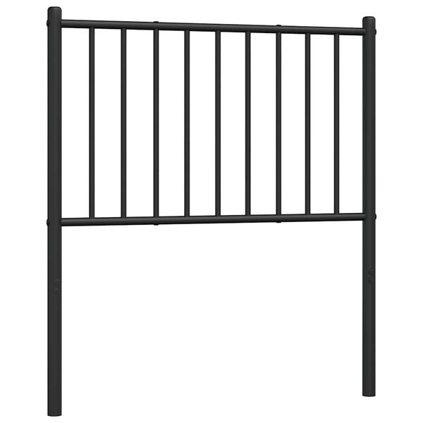 vidaXL T&ecirc;te de lit de remplacement m&eacute;tal noir 75 cm