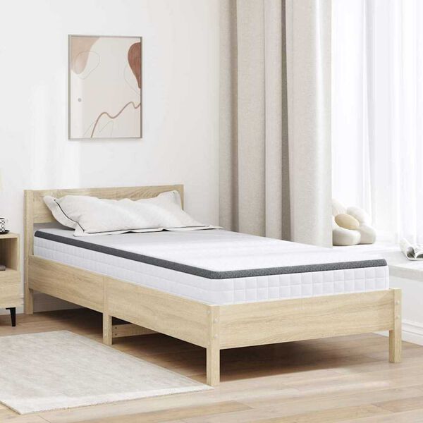 vidaXL Matelas Blanc et Gris 100 x 200 cm Printemps Bonell