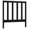 vidaXL T&ecirc;te de lit Noir 96x4x100 cm Bois massif de pin