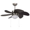 vidaXL Ventilateur de plafond avec lampe 76 cm Marron fonc&eacute;