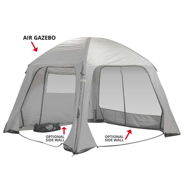 Bo-Camp Tente de r&eacute;ception gonflable Air Gazebo 365x365 cm Gris