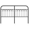 vidaXL T&ecirc;te de lit de remplacement m&eacute;tal noir 150 cm