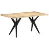vidaXL Table à manger 160x80x76 cm Bois de manguier brut