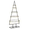 vidaXL Sapin de No&euml;l en m&eacute;tal avec support KUOPIO 90 cm Blanc chaud