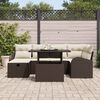 vidaXL Ensemble de canap&eacute; de jardin 7 pcs Marron Poly rotin