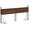 vidaXL Headboard de Rangement avec Station de Charge Ch&ecirc;ne marron