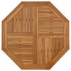 vidaXL Dessus de table 90x90x2,5 cm octogonal bois de teck massif
