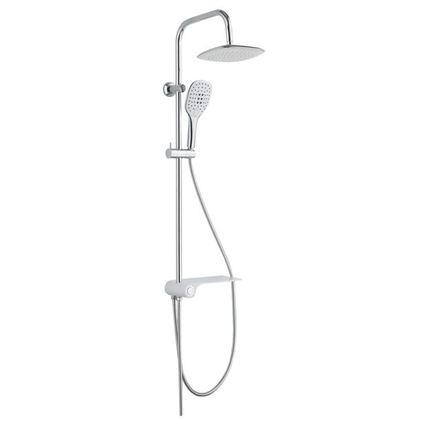 SCH&Uuml;TTE Ensemble de douche au-dessus de t&ecirc;te AQUASTAR blanc-chrome