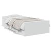 vidaXL Cadre de lit avec tiroirs sans matelas blanc 90x200 cm