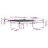 vidaXL Cadre de lit sans matelas blanc bois massif 150x200 cm