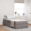 vidaXL Lit avec rangement et matelas Taupe 90 x 200 cm Polyester