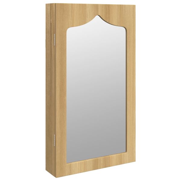 vidaXL Armoire &agrave; bijoux avec miroir murale 37,5x10x67 cm