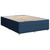 vidaXL Cadre de lit sans matelas bleu 140x190 cm tissu
