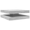 vidaXL Table basse rotative &agrave; 360 degr&eacute;s sonoma gris 90x90x34,5 cm