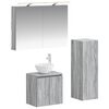 vidaXL Ensemble de mobilier de salle de bain 4 pc Sonoma gris
