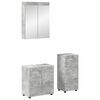 vidaXL Ensemble de mobilier de salle de bain TULUM 3 pcs Gris b&eacute;ton