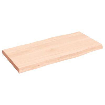 vidaXL Dessus de table bois massif non traité bordure assortie