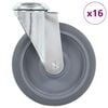 vidaXL 16 pcs Roulettes pivotantes &agrave; trou de boulon 125 mm