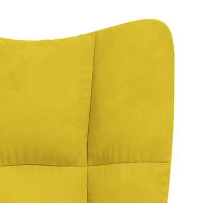 vidaXL Chaise de relaxation Jaune moutarde Velours