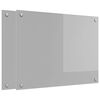 vidaXL Cr&eacute;dence de cuisine 2 pcs Gris clair 80 x 60 cm verre tremp&eacute;