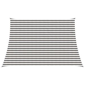vidaXL Voile d'ombre Gris clair et blanc 4 / 5 x 3 m HDPE