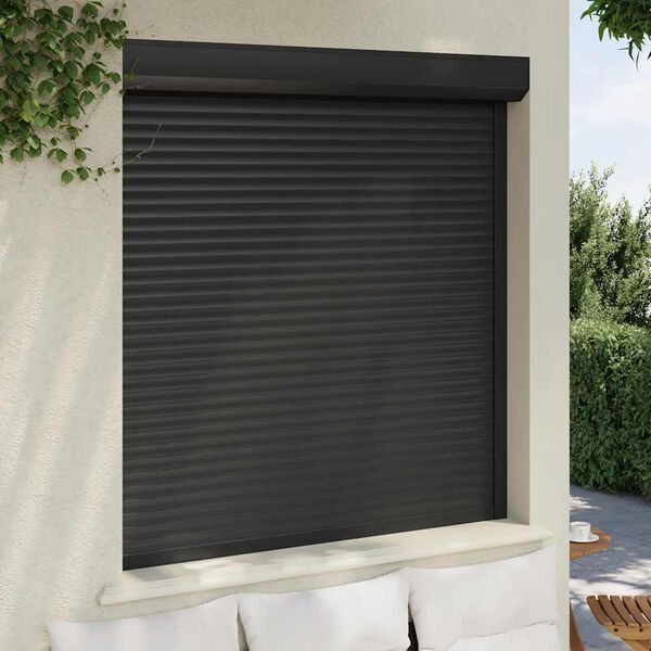 vidaXL Volet roulant aluminium 140x150 cm anthracite