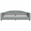 vidaXL Lit de jour avec gigogne sans matelas gris clair 90x200 cm