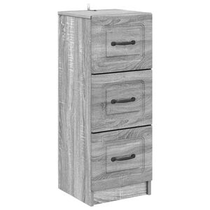 vidaXL Armoire &agrave; tiroirs Sonoma gris 33 x 34,5 x 87 cm
