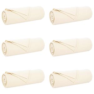 vidaXL Couvertures &agrave; jeter 6 pc Cr&egrave;me 350 x 270 cm 8.09 kg Polaire