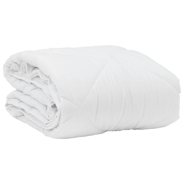 vidaXL Duvet d'&eacute;t&eacute; simple avec oreiller 2 pcs Blanc Microfibre
