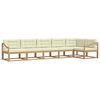 vidaXL Ensemble de canap&eacute;s d'ext&eacute;rieur 4 pc Blanc et cr&egrave;me Polyester