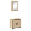 vidaXL Ensemble de mobilier de salle de bain 2 pc Marron