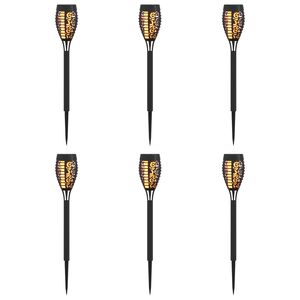 vidaXL Lampes solaires ext&eacute;rieures avec pique de sol 6 pcs Blanc chaud