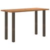 vidaXL Table de bar rectangulaire en ch&ecirc;ne massif avec bords naturels 180 x 80 x 112 cm