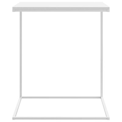 vidaXL Table d'appoint Blanc 55x35x66 cm Bois d'ingénierie