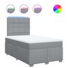 vidaXL Sommier &agrave; lattes de lit et matelas gris clair 120x190 cm tissu