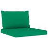 vidaXL Salon de jardin 3 pcs avec coussins vert