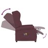 vidaXL Fauteuil &eacute;lectrique de massage &agrave; oreilles violet tissu