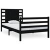 vidaXL Cadre de lit sans matelas noir 90x200 cm bois de pin massif