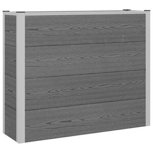vidaXL Jardini&egrave;re sur&eacute;lev&eacute;e Gris 100 x 30 x 22 cm WPC et Aluminium