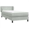 vidaXL Sommier &agrave; lattes de lit et matelas gris clair 90x210 cm velours