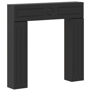 vidaXL Cadre de chemin&eacute;e Noir 102 x 18 x 100,5 cm Bois d'ing&eacute;nierie