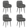vidaXL Chaises de salle &agrave; manger 4 pc Velours Gris fonc&eacute;