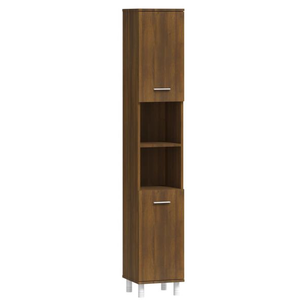 vidaXL Armoire de bain Chêne marron 30x30x179 cm Bois d'ingénierie