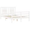 vidaXL Cadre de lit sans matelas blanc 120x200 cm bois massif