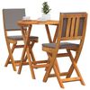 vidaXL Ensemble bistrot 3 pcs Marron Bois d'acacia massif