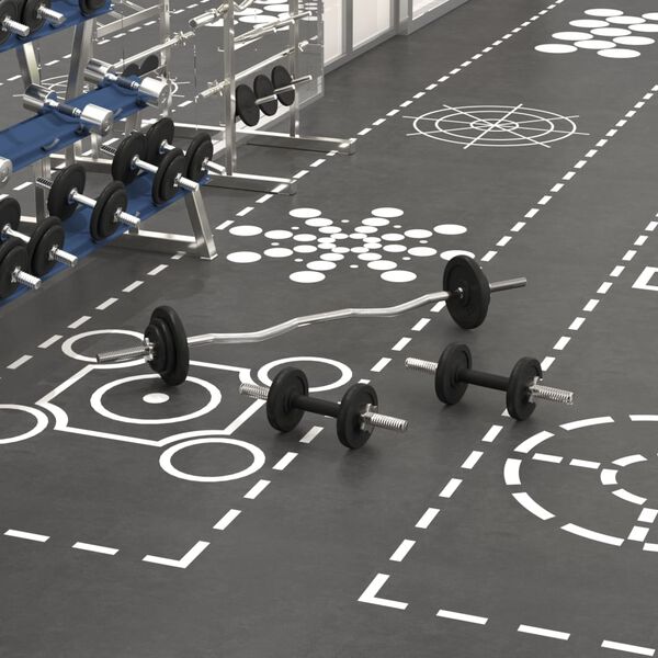 vidaXL Ensemble d'halt&egrave;res et de barres 30 kg fonte