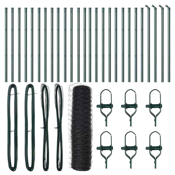 vidaXL Poteau de cl&ocirc;ture. Gris 50 x 0,8 m (maillage 36 mm)